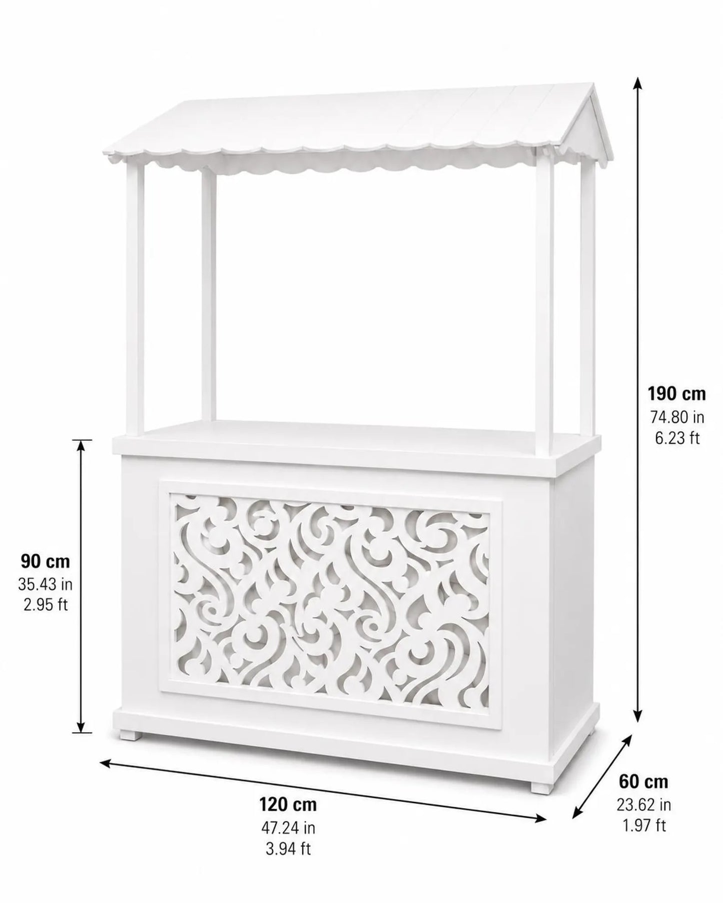 Handcrafted Wedding Candy Bar Stand, Foldable Event Kiosk with Decorative Display Window, Flower Bar Ma. de la luz Aguilar Rodriguez