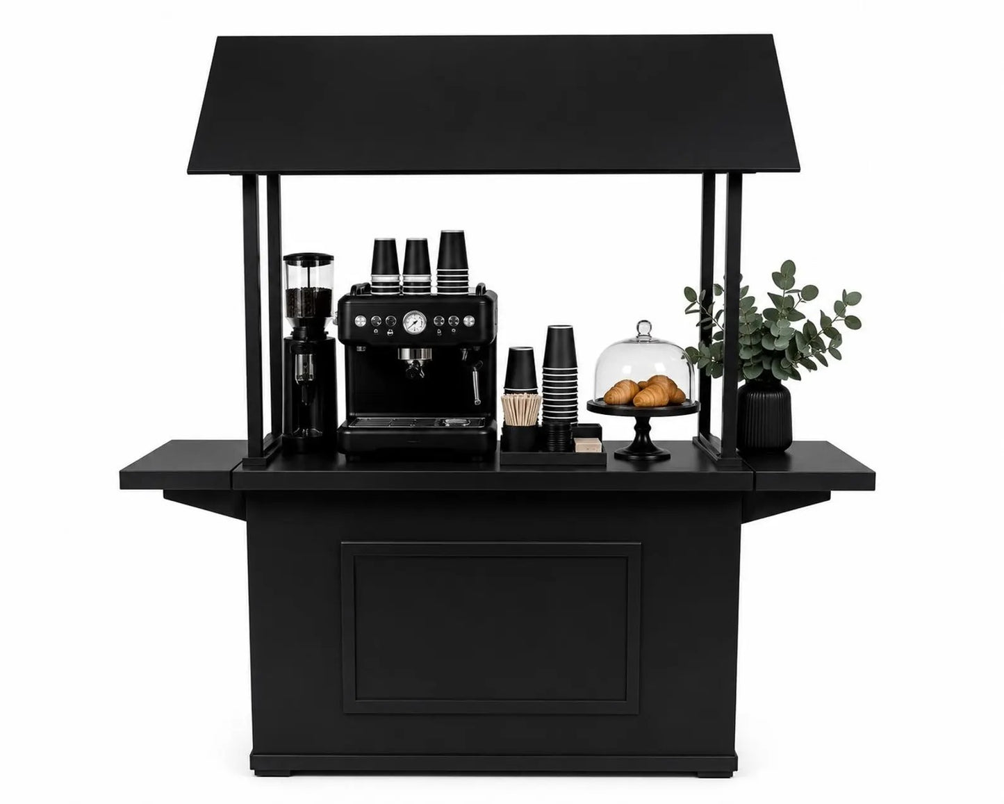 Wedding Event Cart – 74.8” Tall Luxury Coffee Cart Stand for Events, Mobile Champagne Bar, Wedding Beverage Station, Dessert Cart